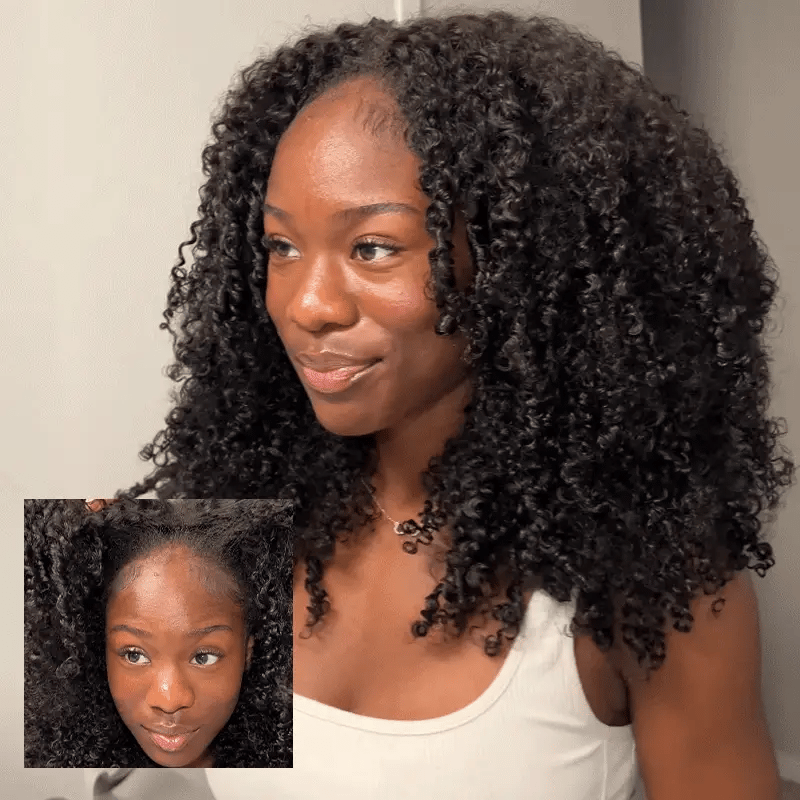 The Kinky Curly Half Wig