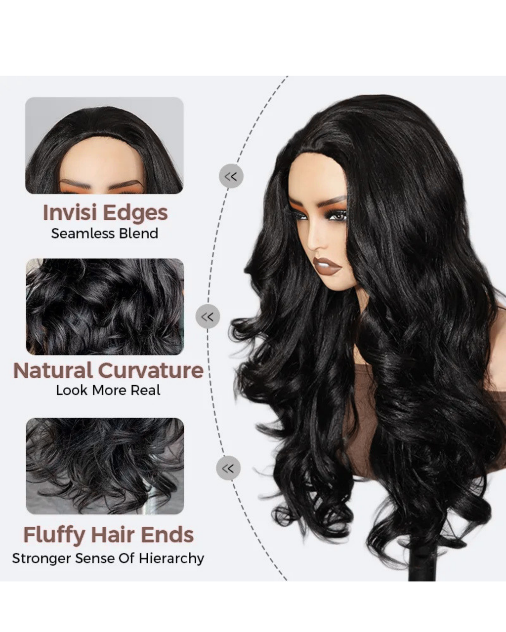 The Yaki Body Wave Half-Wig